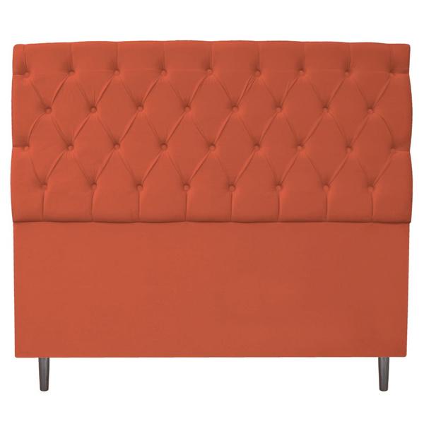 Imagem de Cabeceira Estofada Liverpool 195 cm King Size Suede Terracota - ADJ Decor