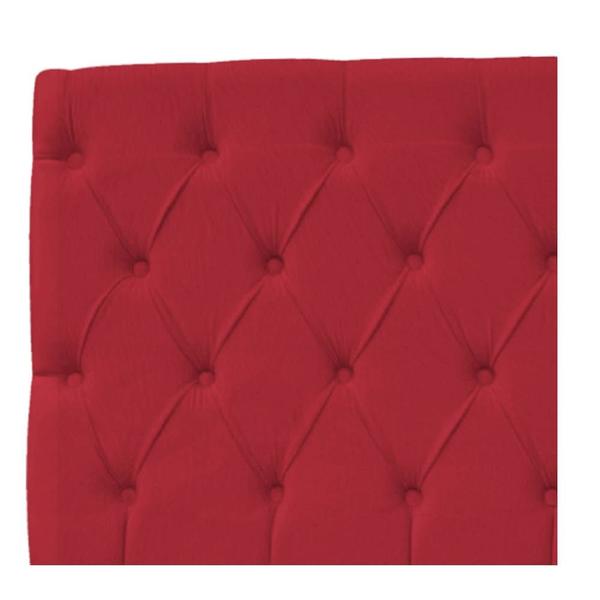 Imagem de Cabeceira Estofada Liverpool 195 cm King Size Suede Vermelho - Amarena Móveis