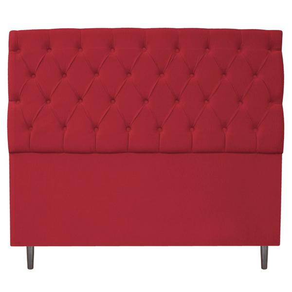 Imagem de Cabeceira Estofada Liverpool 195 cm King Size Suede Vermelho - Amarena Móveis