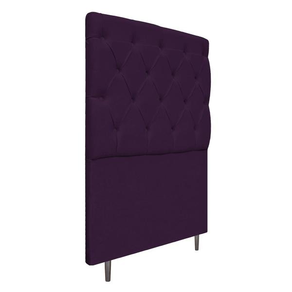 Imagem de Cabeceira Estofada Liverpool 90 cm Solteiro Suede Roxo - ADJ Decor