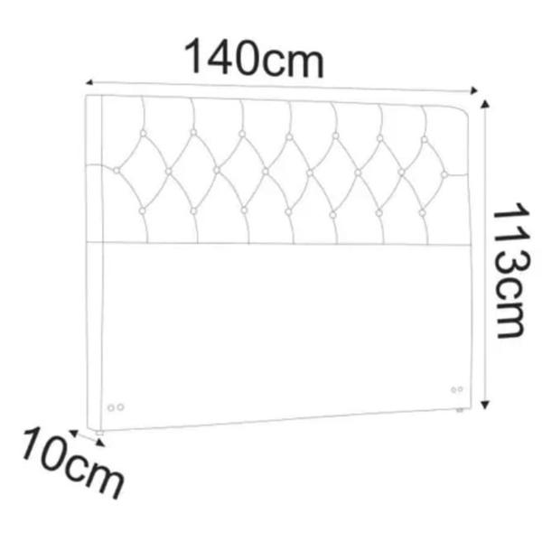 Imagem de Cabeceira Estofada Lívia 140 Cm Casal Com Capitonê Suede Rose - Móveis Mafer