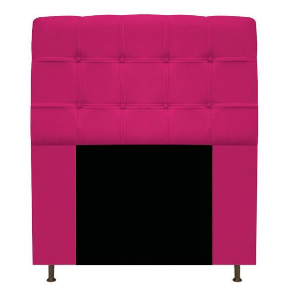 Imagem de Cabeceira Estofada Mel 100 cm para Cama Solteiro com Botonê Suede Pink