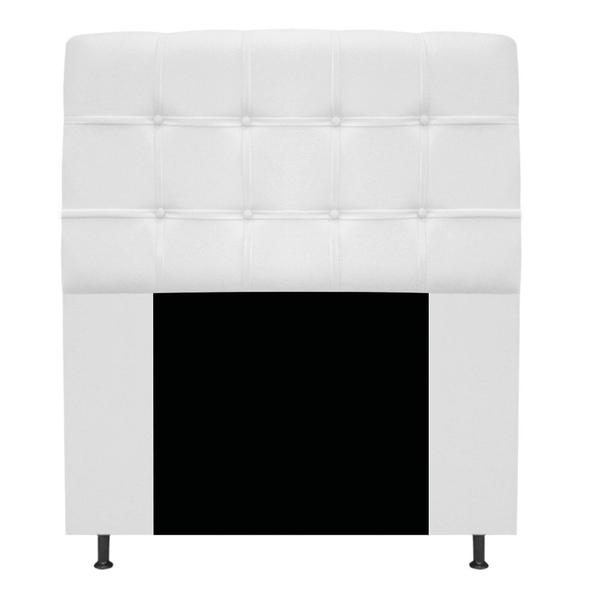 Imagem de Cabeceira Estofada Mel com Capitonê 90 cm para Cama Box Solteiro Suede Branco Quarto - AM Decor