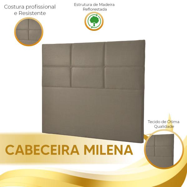 Imagem de Cabeceira Estofada Milena 1,60  Sued Bege