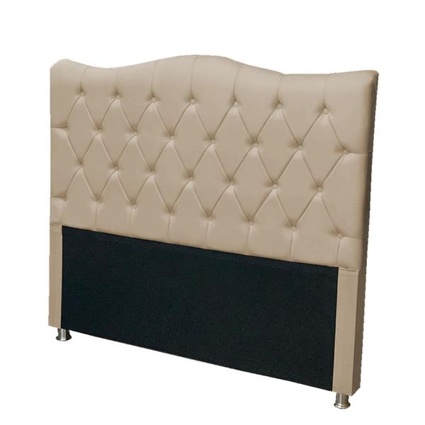 Imagem de Cabeceira Estofada Para Cama Box De Casal Capitone Pérola 140 cm Bege Suede-Anchar Estofados 01