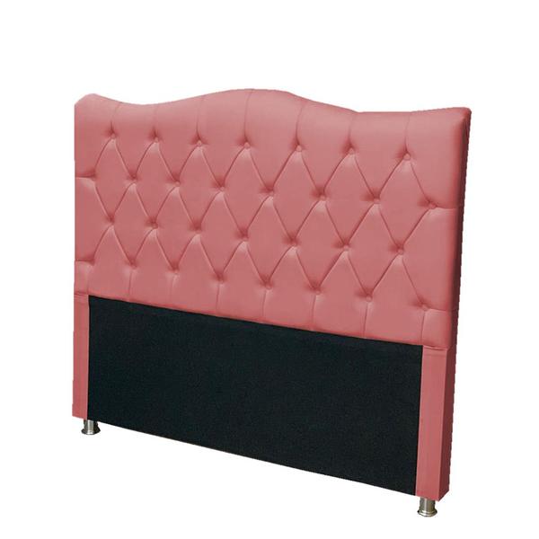 Imagem de Cabeceira Estofada Para Cama Box De Casal Capitone Pérola 140 cm Rosé Suede-Anchar Estofados 01