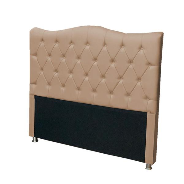 Imagem de Cabeceira Estofada Para Cama Box De Casal King Size Capitone Pérola 193 cm Caramelo Suede-Anchar Estofados 01