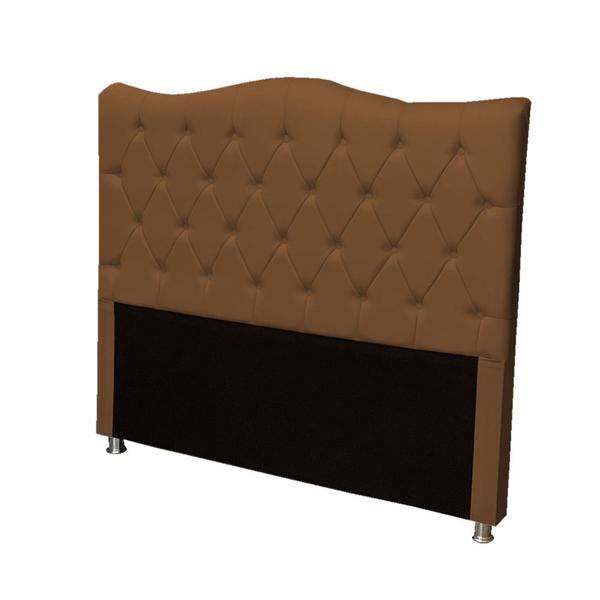 Imagem de Cabeceira Estofada Para Cama Box De Casal Queen Size Capitone Pérola 160 cm Marron Suede-Anchar Estofados 01