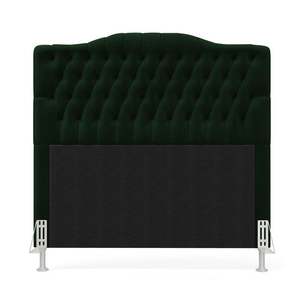 Imagem de Cabeceira Estofada para Cama Box Pollux 160 para Cama Queen Sued Verde Aradecor