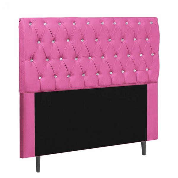 Imagem de Cabeceira Estofada Paris 90CM Solteiro Strass material sintético Pink - D A DECOR