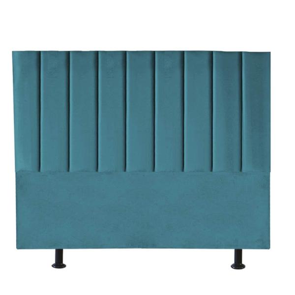 Imagem de Cabeceira Estofada Queen 160CM Carla II Suede Azul Turquesa - D A DECOR