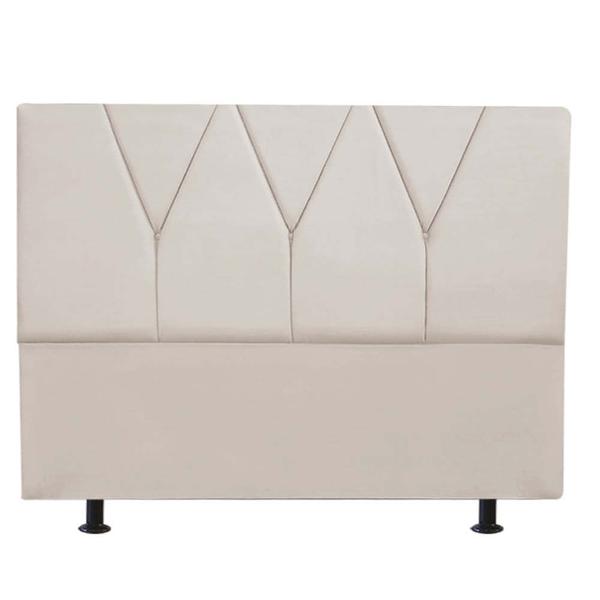 Imagem de Cabeceira Estofada Queen 160CM Jade Suede Bege - D A DECOR