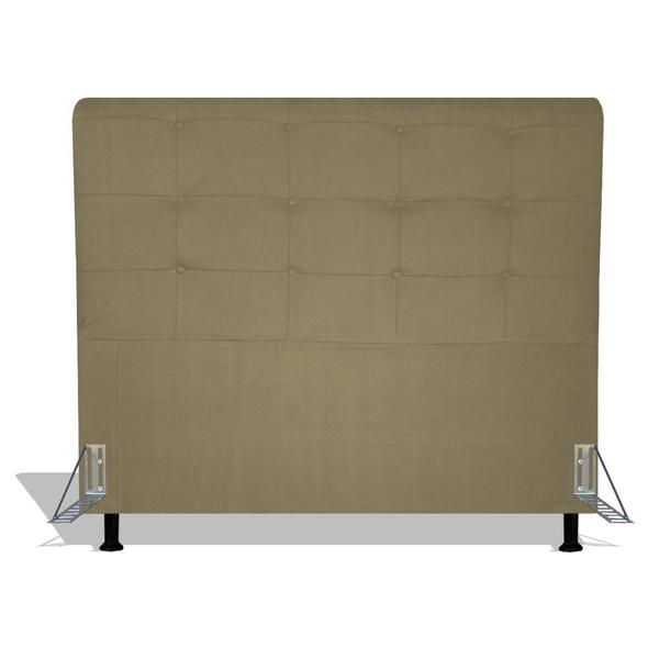 Imagem de Cabeceira Estofada Rubi 90 cm Para Cama Box Quarto Solteiro MV Estofados Suede Bege