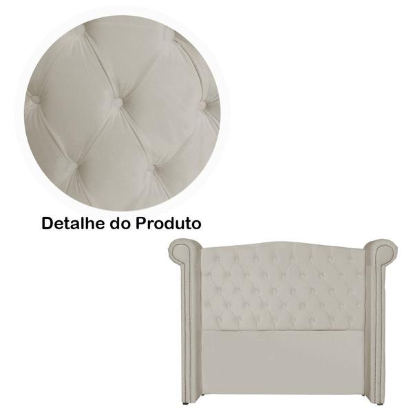 Imagem de Cabeceira Estofada Sienna Para Cama Box Queen 160 Cm Corano Bege - DL DECOR