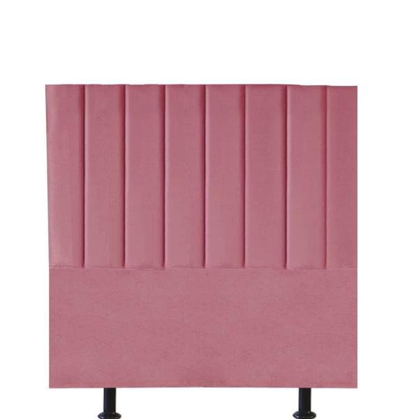 Imagem de Cabeceira Estofada Solteiro 90CM Sophia Suede Rosa - D A DECOR