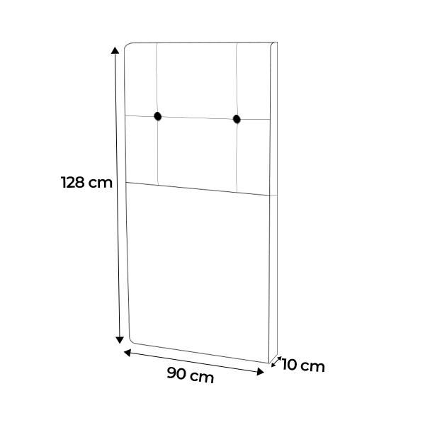 Imagem de Cabeceira Estofada Solteiro Para Cama Box 90 cm Carol Mafer