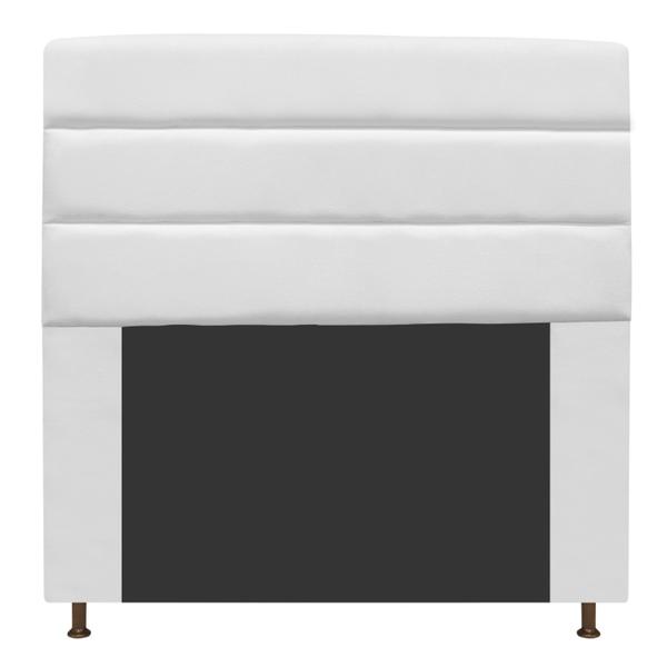 Imagem de Cabeceira Estofada Turim 140 cm Casal  Suede Branco - ADJ Decor