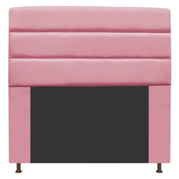 Imagem de Cabeceira Estofada Turim 160 cm Queen Size Suede Rosa Bebê - Amarena Móveis