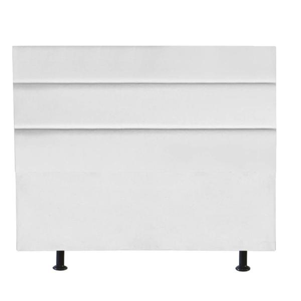 Imagem de Cabeceira Estofada Turim 195 cm King Size Quarto para Cama Box material sintético Branco - Damaffê Móveis