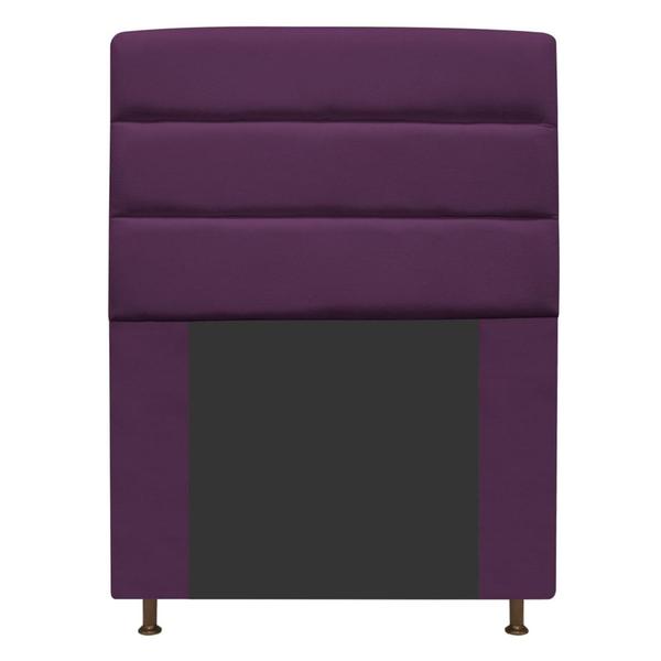 Imagem de Cabeceira Estofada Turim 90 cm Solteiro  Suede Roxo - Amarena Móveis