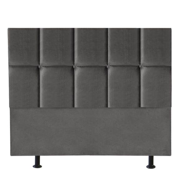 Imagem de Cabeceira Estofada Turquia 160cm Queen Size Para Cama Box Quarto Suede Cinza Grafite - Ahazzo Móveis