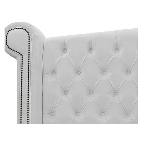 Imagem de Cabeceira Estofada Veneza 140 cm Casal Corano Branco - ADJ Decor