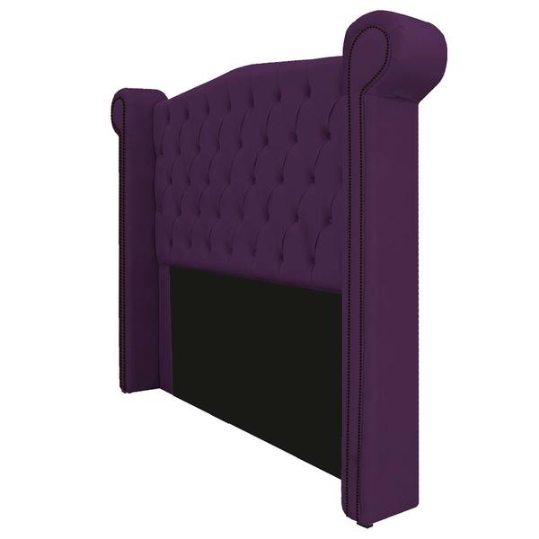 Imagem de Cabeceira Estofada Veneza 160 cm Queen Size Suede Roxo - Amarena Móveis