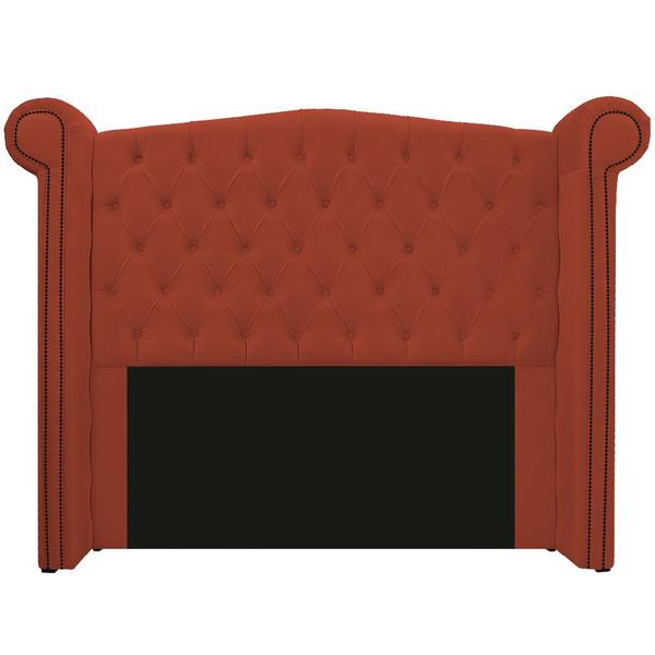 Imagem de Cabeceira Estofada Veneza 195 cm King Size Suede Terracota - Amarena Móveis