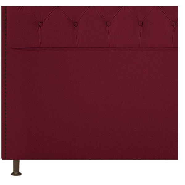 Imagem de Cabeceira Estofada Yasmim 140 cm Casal Suede Bordô - ADJ Decor