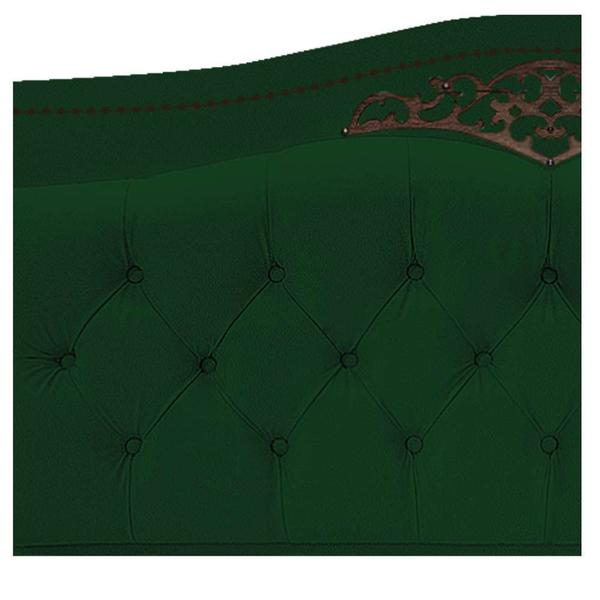 Imagem de Cabeceira Estofada Yasmim 140 cm Casal Suede Verde - Amarena Móveis