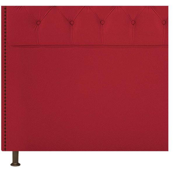 Imagem de Cabeceira Estofada Yasmim 140 cm Casal Suede Vermelho - Amarena Móveis