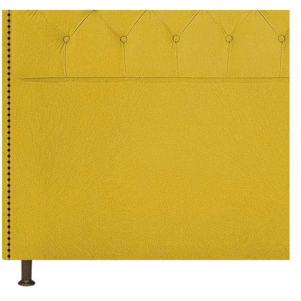 Imagem de Cabeceira Estofada Yasmim 195 cm King Size Suede Amarelo - Amarena Móveis