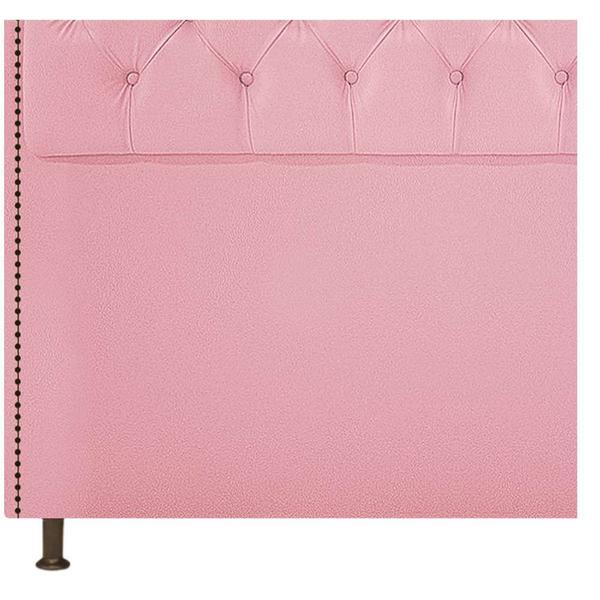 Imagem de Cabeceira Estofada Yasmim 195 cm King Size Suede Rosa Bebê - ADJ Decor