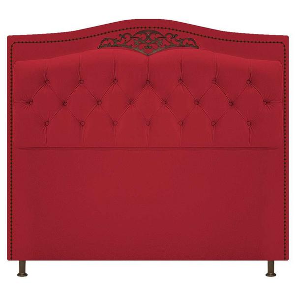 Imagem de Cabeceira Estofada Yasmim 195 cm King Size Suede Vermelho - Amarena Móveis