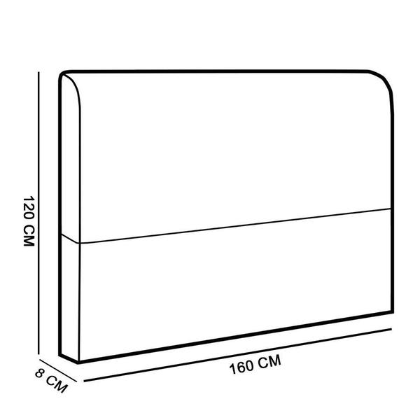 Imagem de Cabeceira Giovana Cama Box Queen Casal 160 cm Suede Cinza - D'Rossi