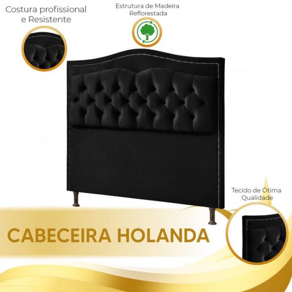 Imagem de Cabeceira Holanda 1,95 2.0 com Design Retro Veludo Shop das Cabeceiras