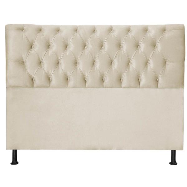 Imagem de Cabeceira Jade 100Cm Para Cama Box Solteiro Suede Bege Claro