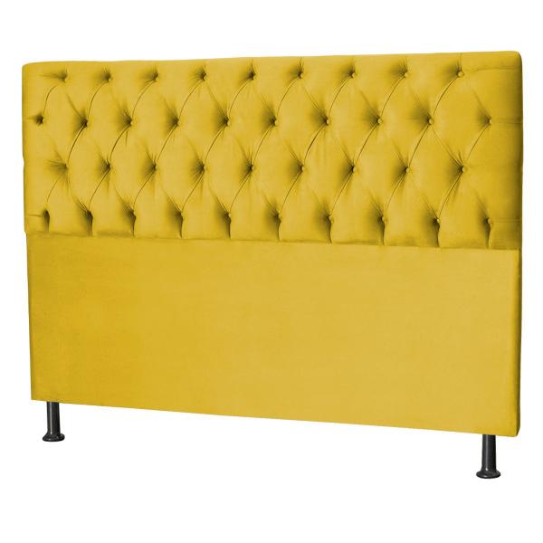 Imagem de Cabeceira Jade 120 Cm Para Cama Box Suede Amarelo