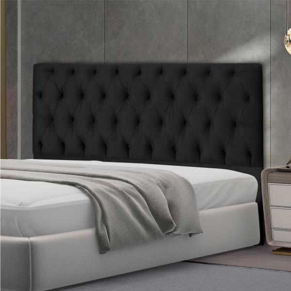 Imagem de Cabeceira Jade 120 Cm Para Cama Box Suede Preto