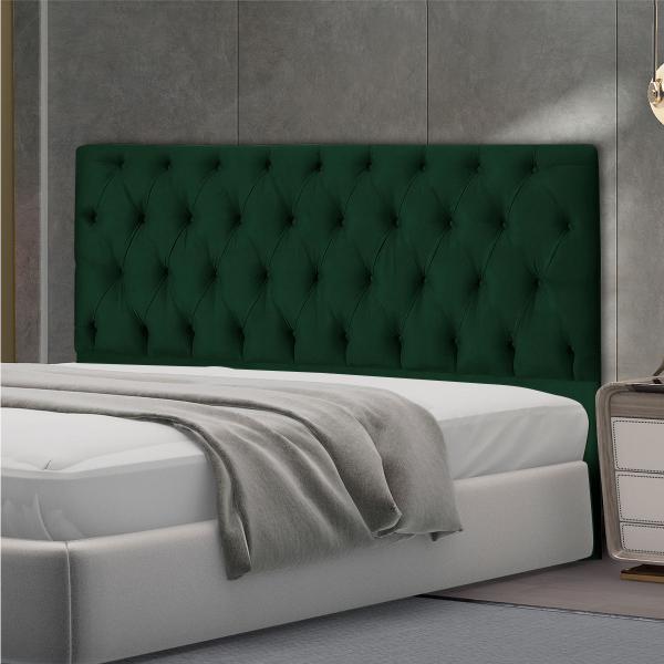 Imagem de Cabeceira Jade 120 Cm Para Cama Box Suede Verde Militar