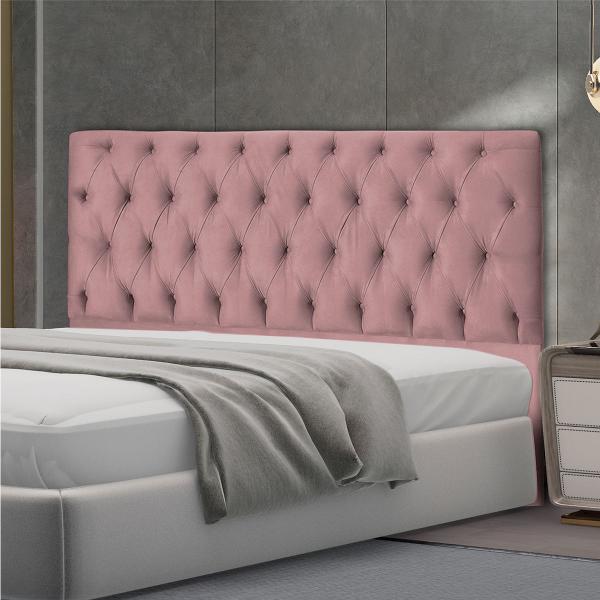 Imagem de Cabeceira Jade 140 Cm Para Cama Box Suede Rosa