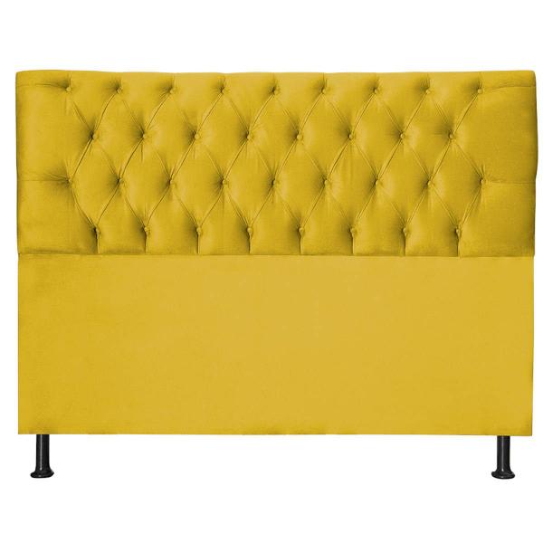 Imagem de Cabeceira Jade 160Cm Para Cama Box Queen Suede Amarelo