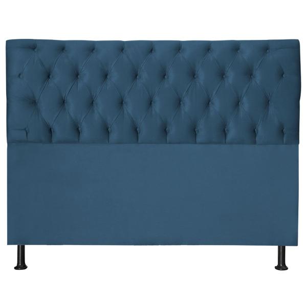 Imagem de Cabeceira Jade 195 Cm Para Cama Box Suede Azul Royal