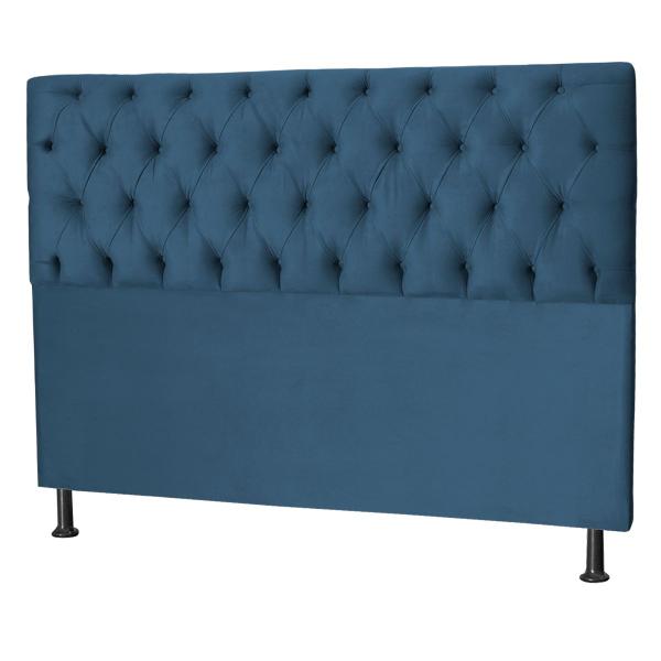 Imagem de Cabeceira Jade 195 Cm Para Cama Box Suede Azul Royal