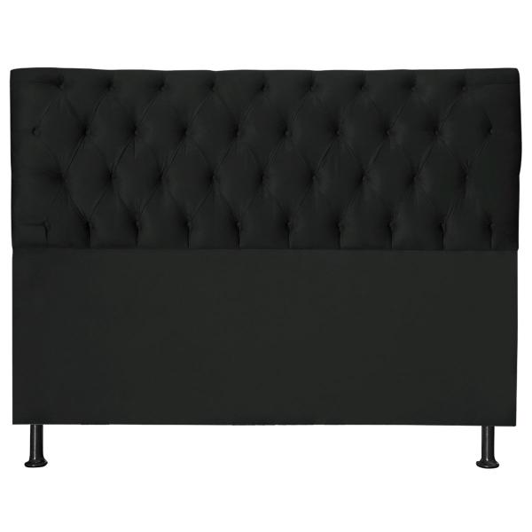 Imagem de Cabeceira Jade 195 Cm Para Cama Box Suede Preto