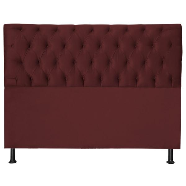 Imagem de Cabeceira Jade 90 Cm Para Cama Box Suede Vermelho Marsala