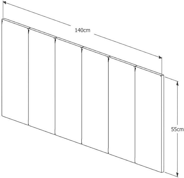 Imagem de Cabeceira Julia  Para Cama Casal Suspensa Box  Estofada Cinza 1.60