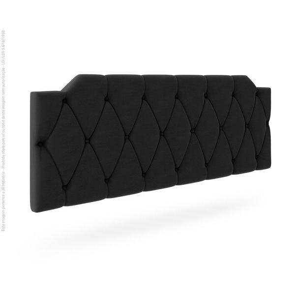 Imagem de Cabeceira Kelly Para Cama de Casal Box 1,60 Estofada Suede Preto