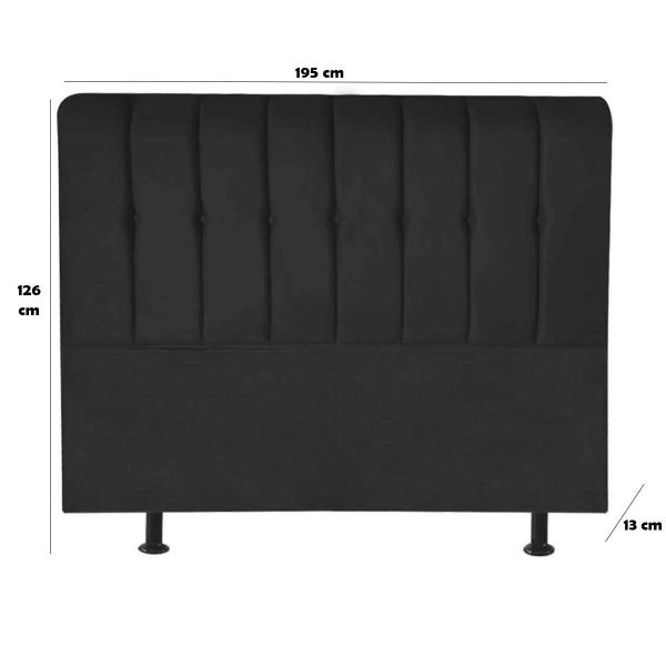 Imagem de Cabeceira King Estofada para Cama Box Kiara 195 cm