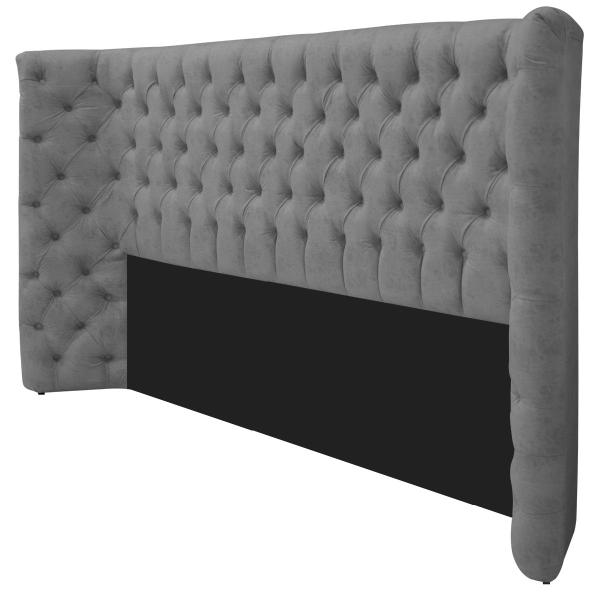 Imagem de Cabeceira King Everest P02 195 cm para cama Box Suede - Doce Sonho Móveis